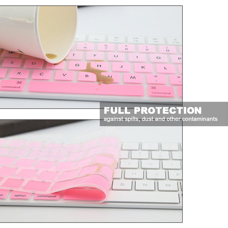 [Australia - AusPower] - JIFF 2 in 1 Bundle - Silicone Soft Skin Protector Covers for Apple Magic Keyboard (MLA22LL/A) with US Layout and MAC Apple Magic Mouse (Pink) Pink 