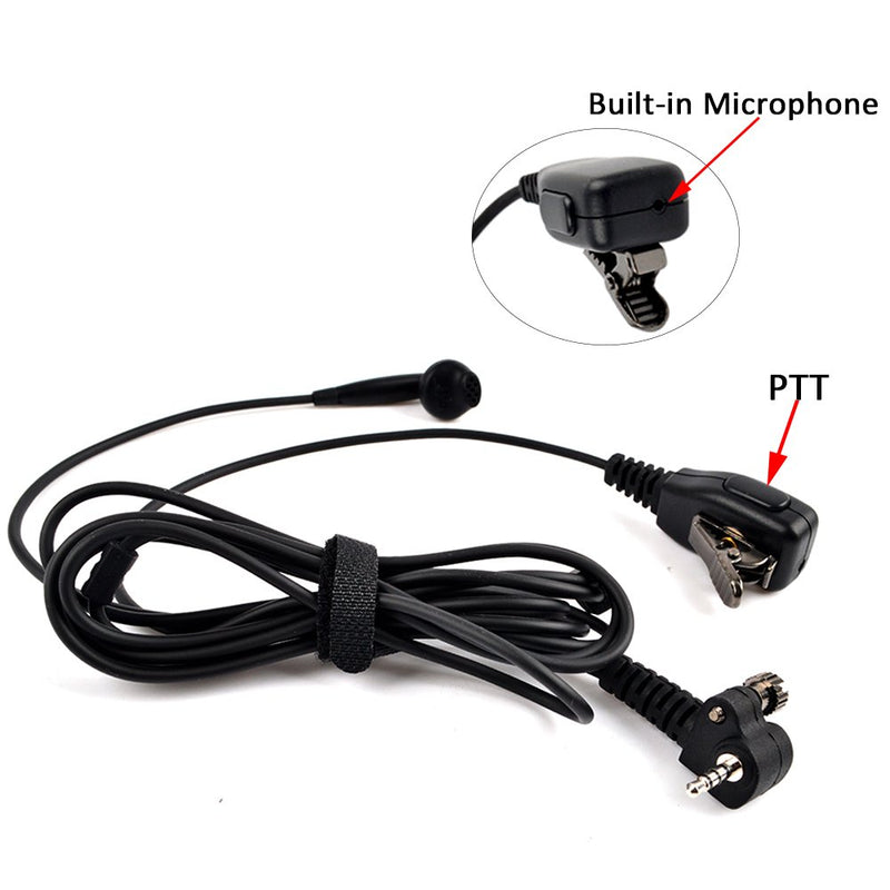 [Australia - AusPower] - HYS in Ear Earpiece Mic PTT Walkie Talkies Earpiece with Extra Acoustic Tube Earpiece Sepura SRP2000 SRP3000 SRH3500 SRH3800 SRH3900 Walkie Talkie (1 Pack) 