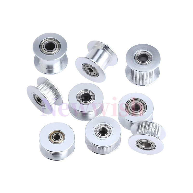 [Australia - AusPower] - Newwish GT2 Idler Pulley 16 Toothless Bore 3mm Width 6mm 16T GT2 Idler 3mm Bore for 3D Printer 6mm Width GT2 Timing Belt.(10pcs) GT2 Idler 6mm Width 