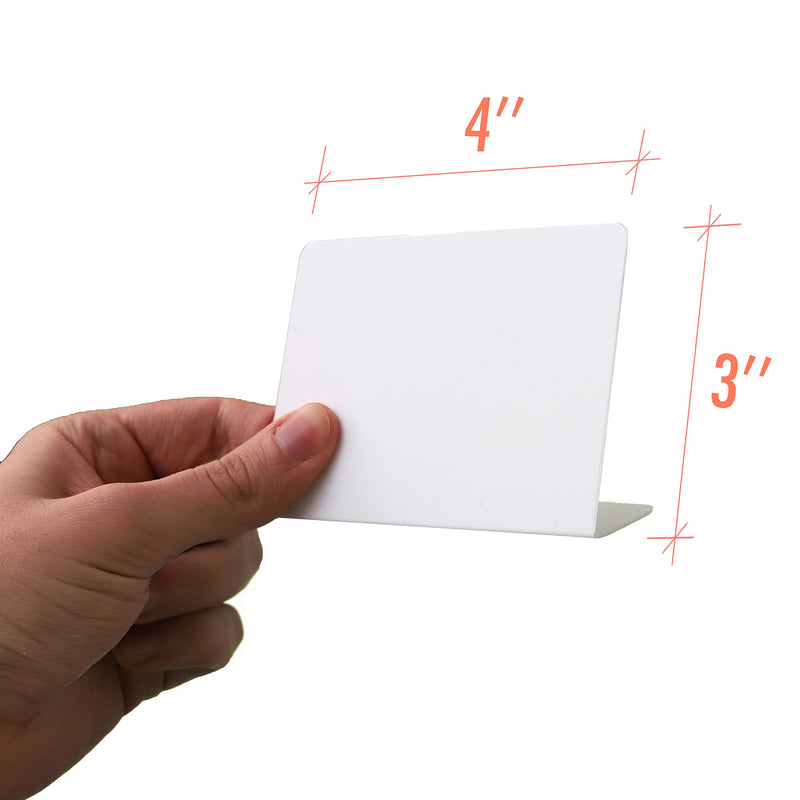 [Australia - AusPower] - 15 Pack Mini Whiteboard Signs for Dry Erase Markers - Plastic Message Board - Food Labels for Party - Table Numbers - Small White Board - Dry Erase Boards 15 L White 
