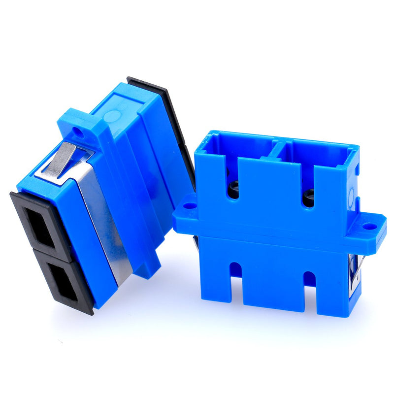 [Australia - AusPower] - 20pcs Fiber Optic Adapter Connector Duplex SC-SC Single Mode Cable, Plastic SC Flange Coupler 