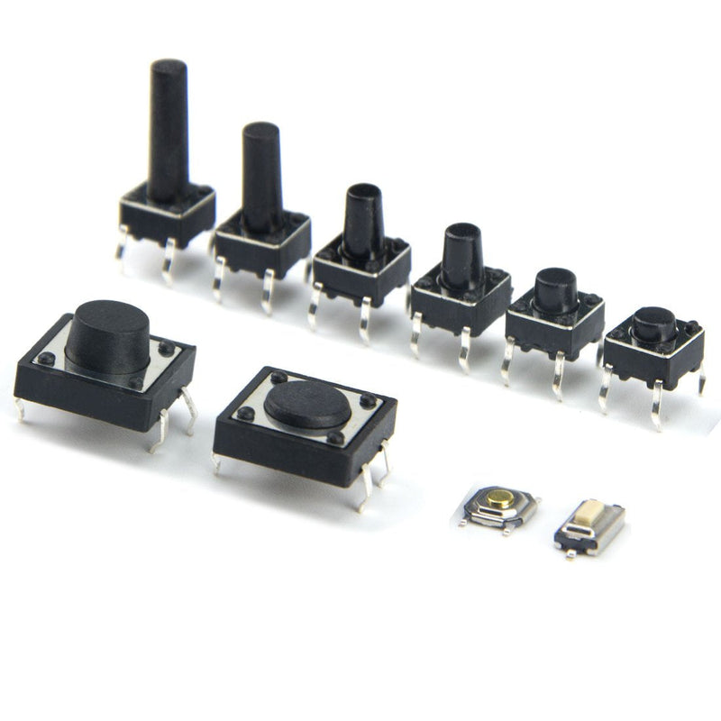 [Australia - AusPower] - XINGYHENG 280Pcs 6 * 6 * 5mm 4pin (14 Kinds,Each swith 20pcs) Mini Micro Momentary Tactile Push Button Switch Tactile Tact Push Button Switch Assortment Box 