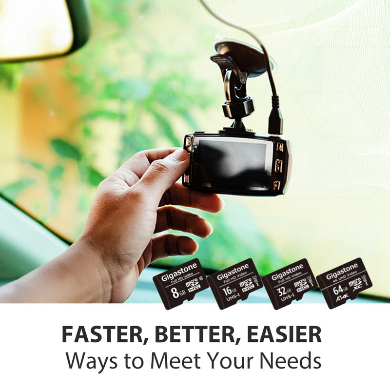 [Australia - AusPower] - Gigastone 32GB Micro SD Card with Adapter, U1 C10 Class 10 90MB/S, Full HD available, Micro SDHC UHS-I Memory Card - Full HD Video Series 32GB Full HD Video 1-Pack 
