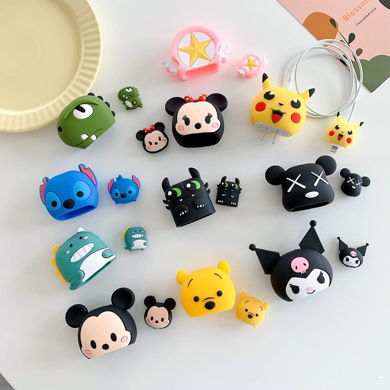 [Australia - AusPower] - TXGOT for Apple 20W USB-C Power Adapter Charger 3D Cute Cartoon Designs Protective Case,Cute Cartoon Lightning Cable Protector Cover for iPhone Charger (Jingle cat) Jingle cat 