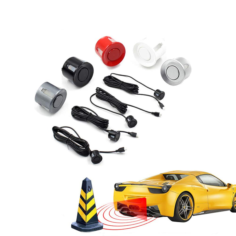 [Australia - AusPower] - Car Parking Sensor, BessieSparks Rear Reversing Radar System with 4 Sensors, Wireless Reverse Backup LED Alarm Buzzer Reminder 5 Colors 