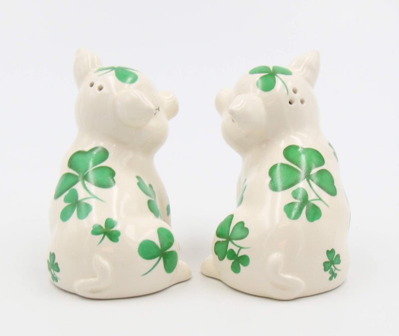 [Australia - AusPower] - Cosmos Gifts 20789 Shamrock Pigs Salt and Pepper Shaker, 3-1/2 inches high, Green 