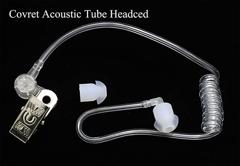 [Australia - AusPower] - Walkie Talkie Earpiece with Mic PTT 2 Pin Air Acoustic Tube Radio Earpiece Compatible with Midland Walkie Talkie GXT1000VP4 LXT500VP3 GXT1050VP4 GXT1000XB (2 Pack) 