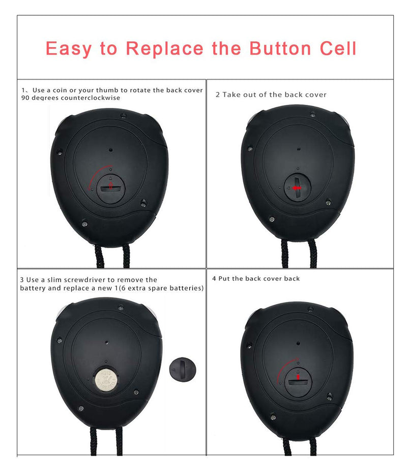 [Australia - AusPower] - Digital Stopwatch, BESTWYA Large Screen Handheld Count Up Timer with Time Calendar Clock Function 