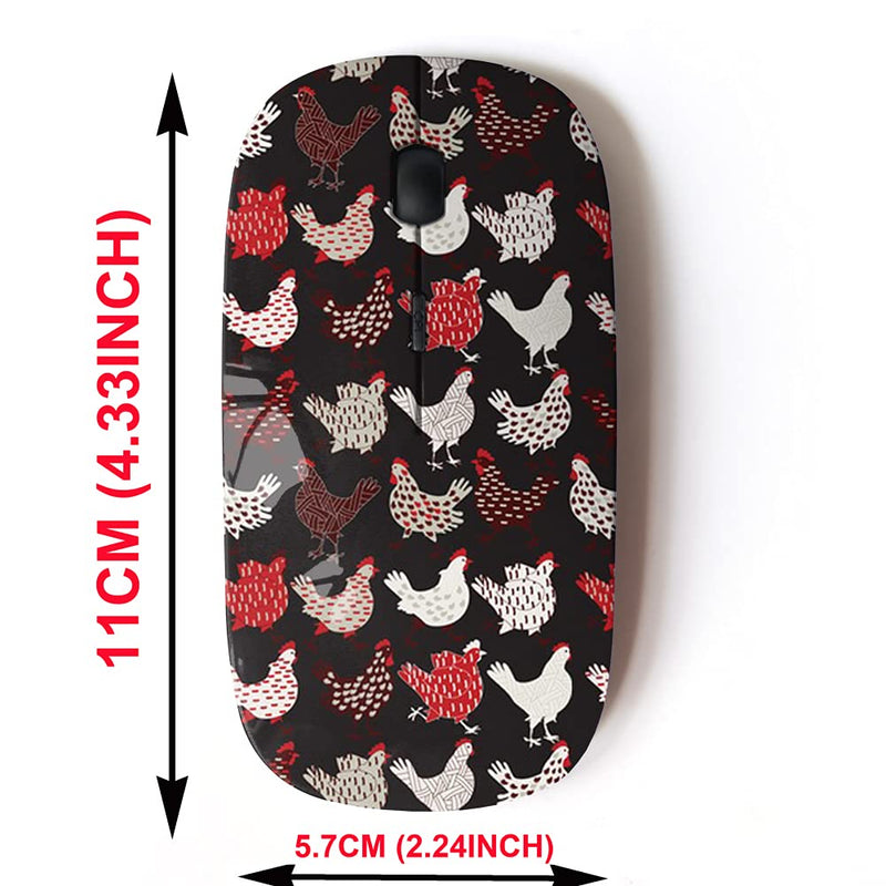 [Australia - AusPower] - 2.4G Wireless Mouse with Cute Pattern Design for All Laptops and Desktops with Nano Receiver - Chicken Design 