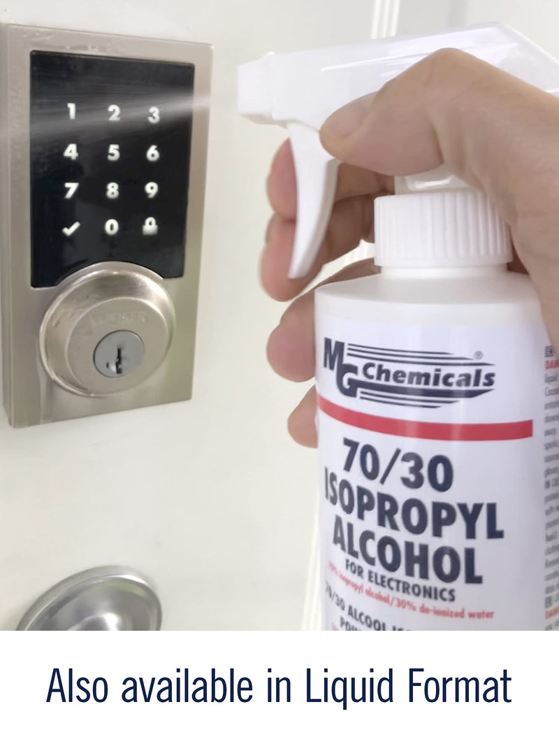 [Australia - AusPower] - MG Chemicals 99.9% Isopropyl Alcohol Wipe, 6" Length x 5" Width (Bag of 25) (824-WX25) 