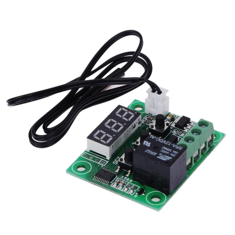 [Australia - AusPower] - FainWan 2pcs W1209 12V DC Digital Temperature Controller Board Micro Thermostat -50-110°C Electronic Module Switch with 10A One-Channel Relay and Waterproof Compatible with Ar-duino Rasp-Berry Pi 