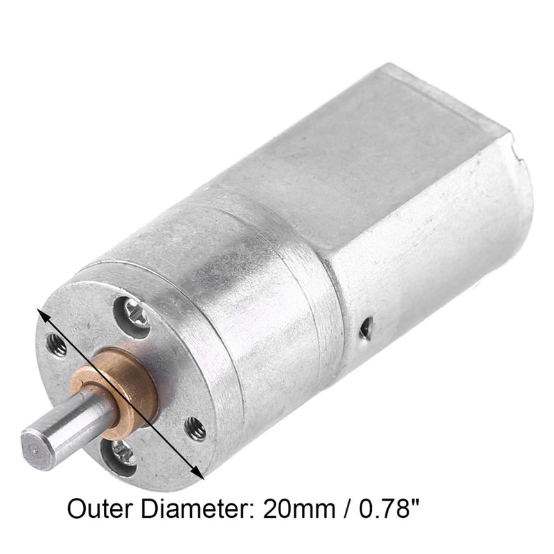 [Australia - AusPower] - DC 12V Gear Box Reversible High Torque Reduction Electric Motor 15~200RPM Outer Diameter 20MM(200RPM) 200RPM 