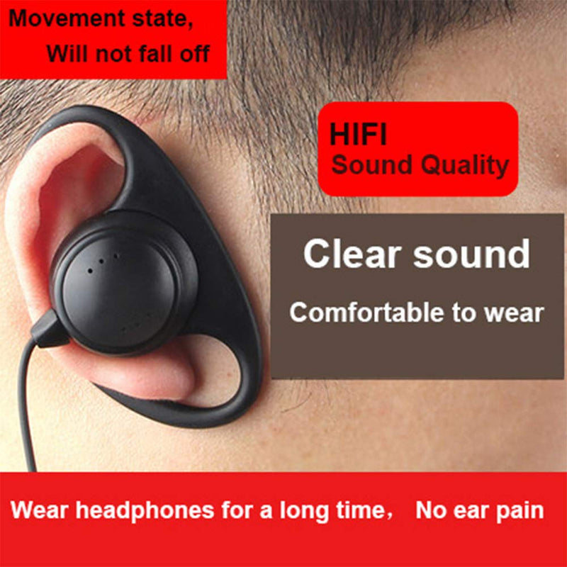 [Australia - AusPower] - XFox 2Pin Advanced D Shape Clip-Ear PTT Headset Earpiece Mic for Motorola 2 Way Radios GP88S GP300 GP68 GP2000 GP88 GP3188 CP040 CP1200 A8 A6 A10 A12 Walkie Talkies(2Pack) 