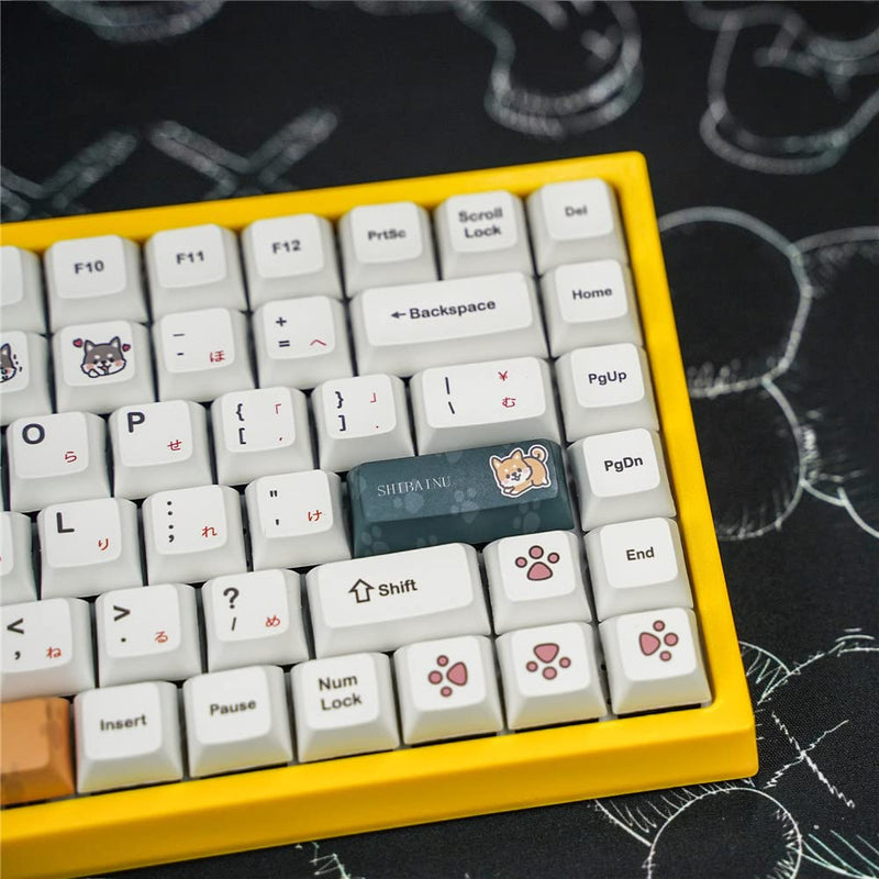 [Australia - AusPower] - Keycaps Mechanical Keyboard, 116PCs Universal Cartoon Keycaps Five-Faced Dyed Full Set Keyboard Caps Computer Accessory for Mechanical Keyboard(Shiba-Inu) Shiba-Inu 