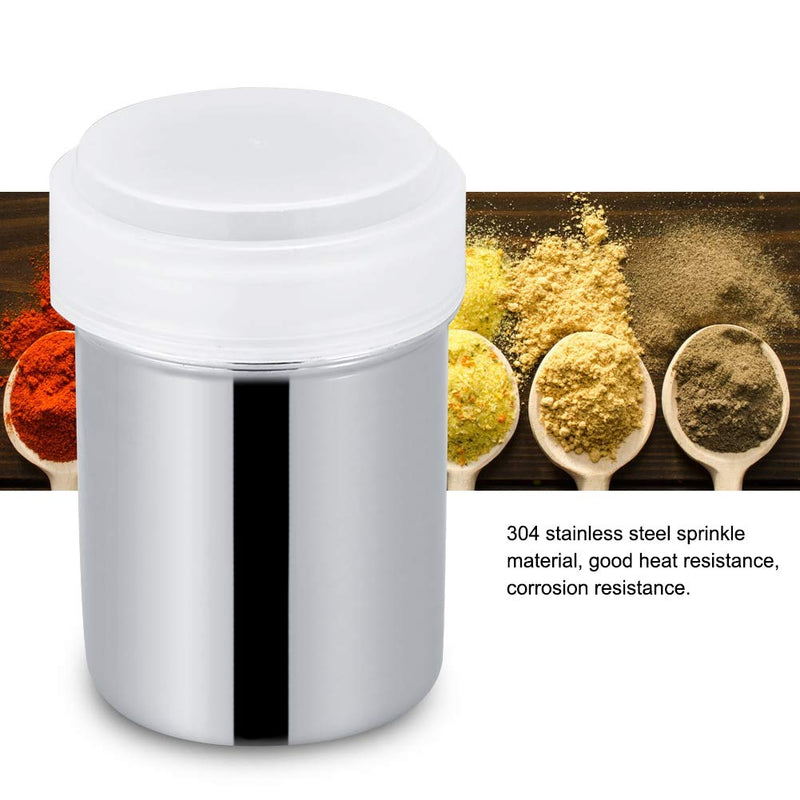 [Australia - AusPower] - Stainless Steel Powder Shaker Pot, Cocoa Coffee Pepper Spice Dredges with Fine-Mesh Lid Home Restaurant Cooking Tools(L) L 