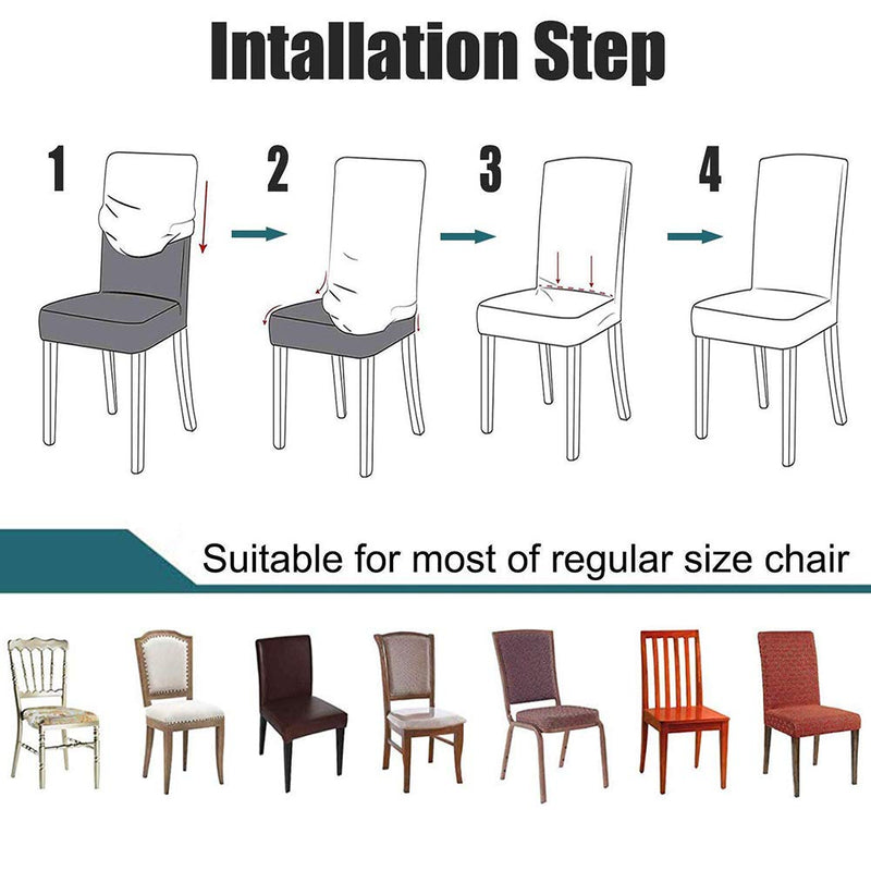 [Australia - AusPower] - Smiry Velvet Stretch Dining Room Chair Covers Soft Removable Dining Chair Slipcovers Set of 2, Black 