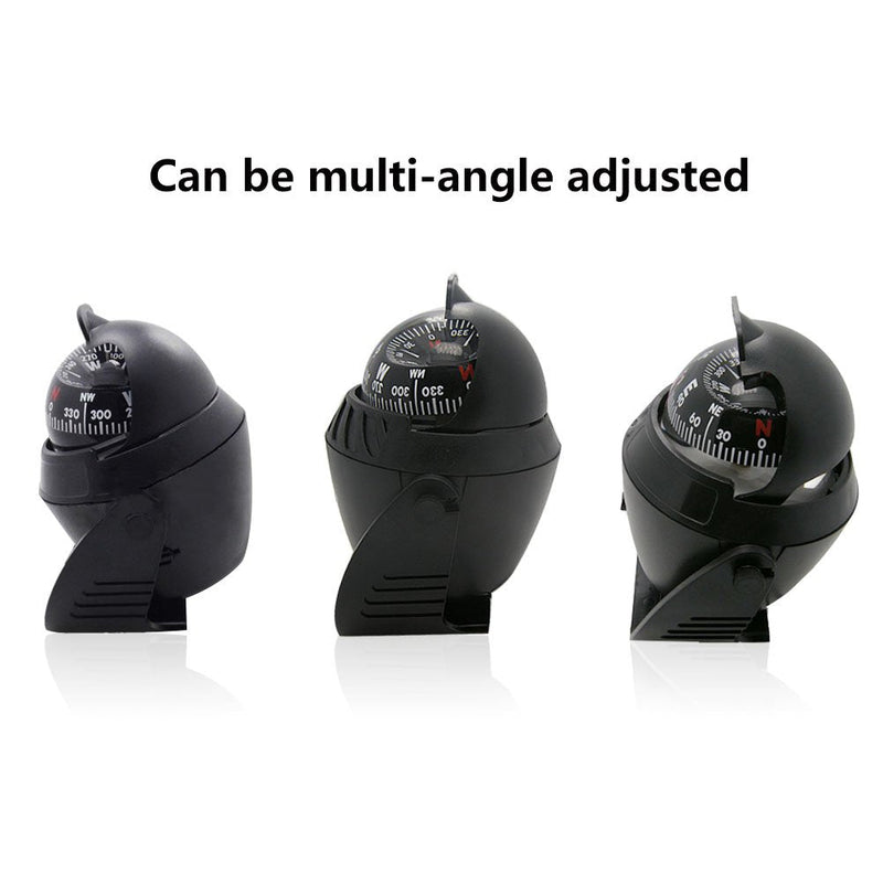 [Australia - AusPower] - Odowalker Electronic LED Light Marine Digital Compass Suitable for Car Boat and Truck Black White 