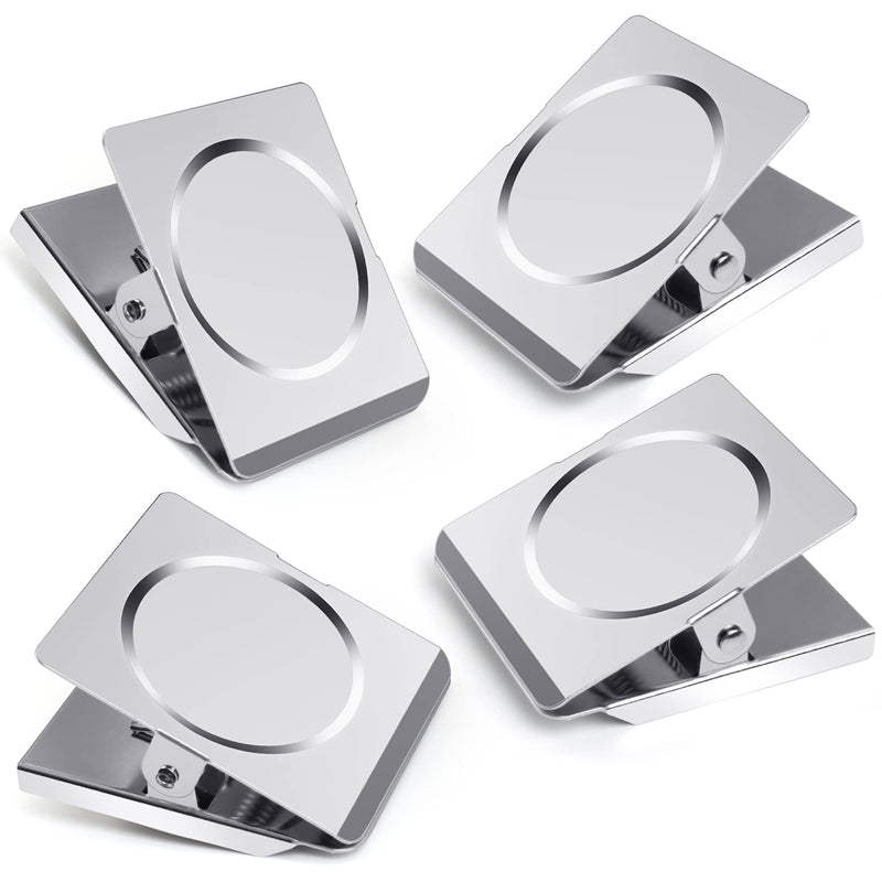 [Australia - AusPower] - 4 Pack Magnetic Clips Heavy Duty, 2.2 Inch Extra Large Clip Magnets, Fridge Magnet Clips, Strong Magnet Clips for Whiteboard, Office Magnets. 4pack 