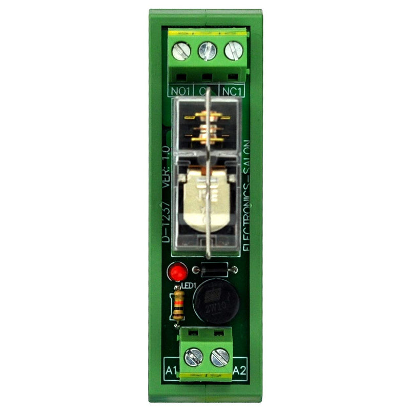 [Australia - AusPower] - Electronics-Salon AC/DC 12V Slim DIN Rail Mount 10Amp SPDT Power Relay Interface Module, G2R-1 12V. 