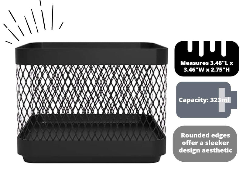 [Australia - AusPower] - 1InTheOffice Mesh Paperclip Holder for Desk, Paperclip Holder Desk Accessories Holder(4 Pack) 