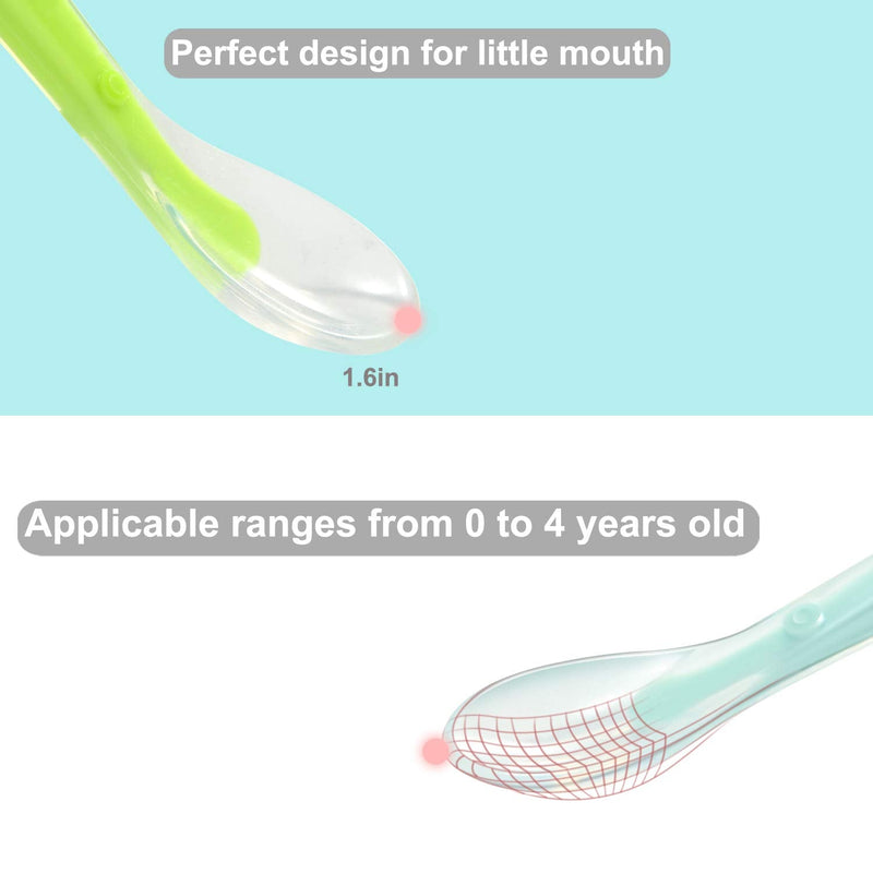 [Australia - AusPower] - PandaEar Baby Silicone Soft Spoons| Training Feeding for Kids Toddlers Children and Infants| BPA Free 6 Pack| Great Gift Set |Gum-Friendly First Stage (Spoons with Container) Löffel mit Behälter 