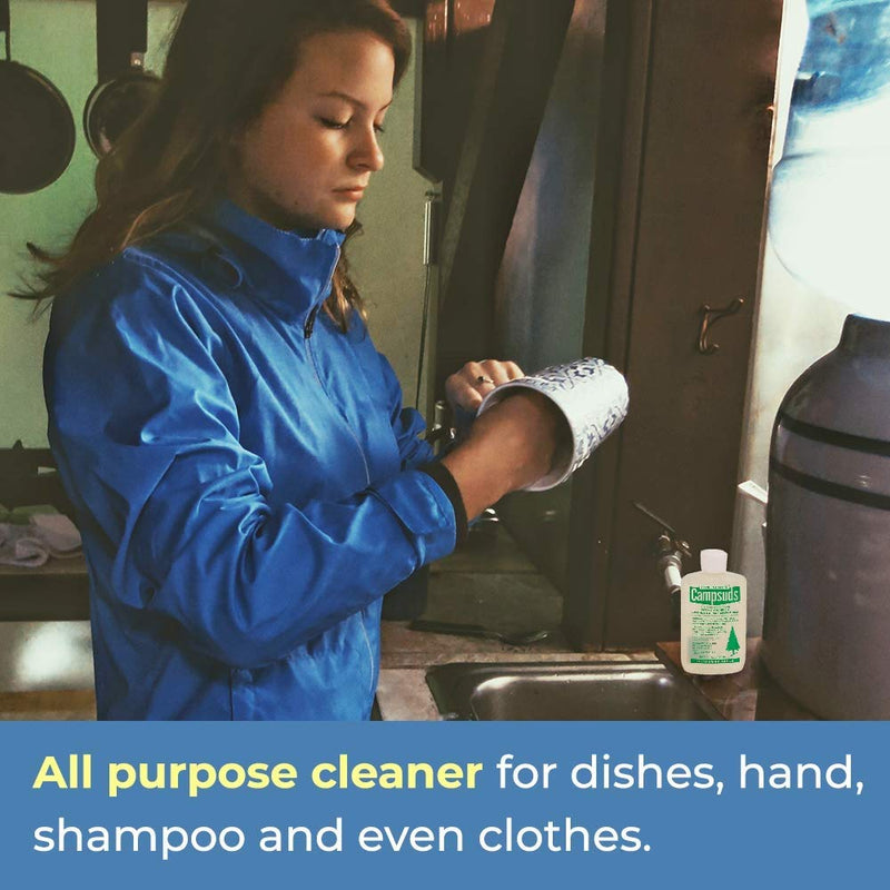 [Australia - AusPower] - Sierra Dawn 4 Ounce Campsuds with Citronella, Lavender, Peppermint Oil Deters Insects, Insect Deterrent, Outdoor Soap Biodegradable Environmentally Safe All Purpose Cleaner, Camping Hiking 1 Bottle 