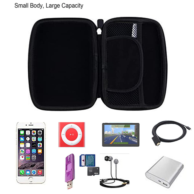 [Australia - AusPower] - 6 Inch GPS Carrying Case Hard Shell GPS Bag Portable Travel GPS Case Waterproof Shockproof GPS Protective Pouch for 5-6 Inch GPS Navigator Garmin Nuvi USB Cable MP4 MP5 Memory Card Accessory Black 