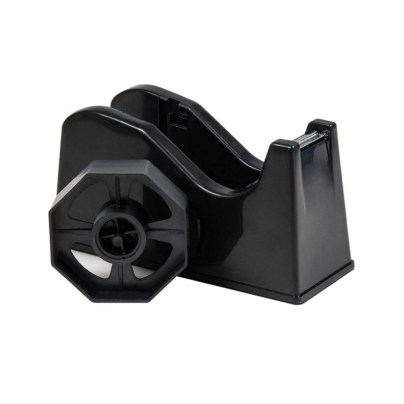 [Australia - AusPower] - IHOMECOOKER Desktop Tape Dispenser Adhesive Roll Holder (Fits 1" & 3" Core) with Weighted Nonskid Base Black 