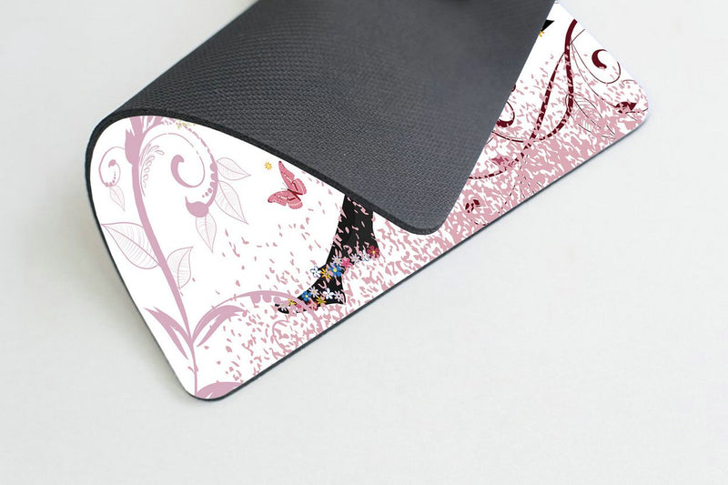 [Australia - AusPower] - Smooffly Butterfly Girl Mouse Pad,Pink Butterfly Beautiful Girl Non-Slip Rubber Mouse pad Gaming Mouse Pad SM-11 