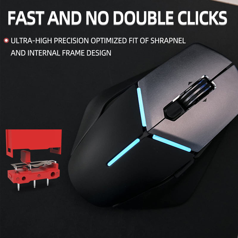 [Australia - AusPower] - RUNJRX Red Kailh GM 4.0 Mouse Micro Switch for Gaming Mouse 4Pcs 