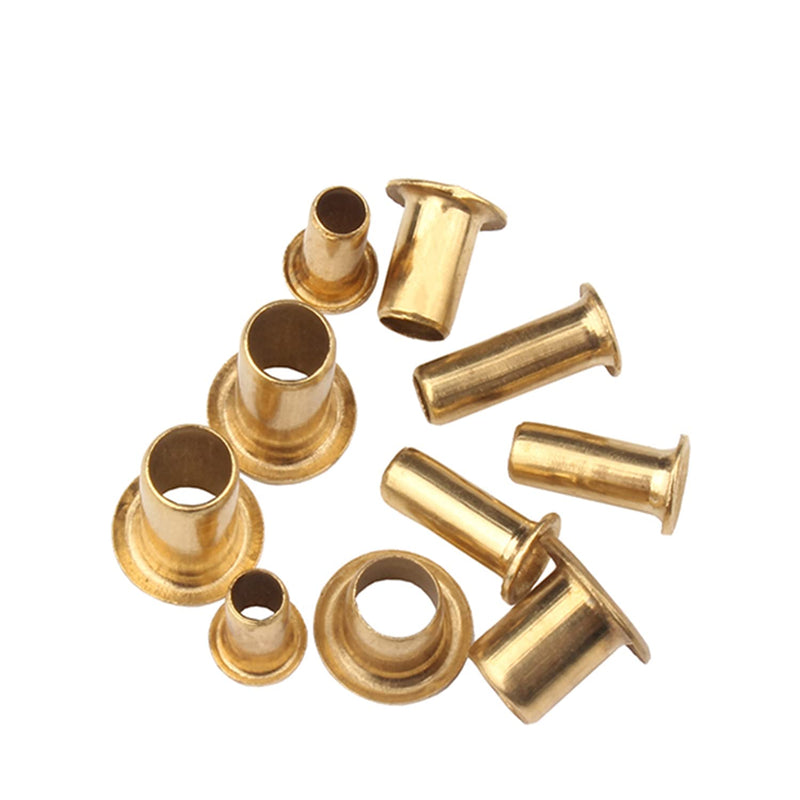 [Australia - AusPower] - MroMax 200PCS Hollow Rivet 0.12" x 0.06"(Length x Outer Diameter) Through Hole Copper Hollow Rivets Grommets Double-Sided Circuit Board PCB 