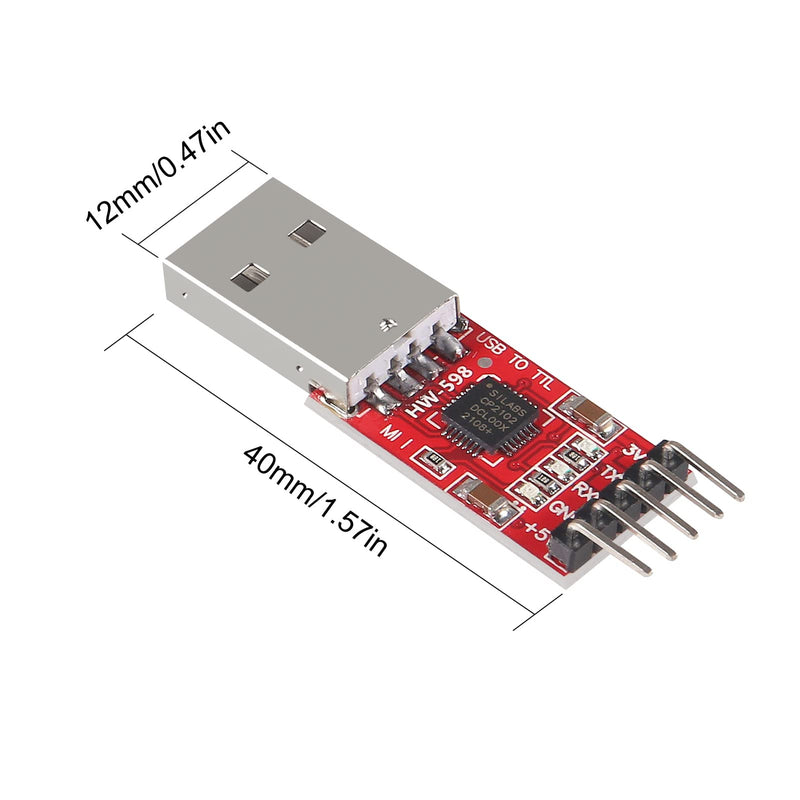 [Australia - AusPower] - AEDIKO 6pcs CP2102 USB 2.0 to TTL Module Serial Converter Adapter Module USB to TTL Downloader with Jumper Wires 