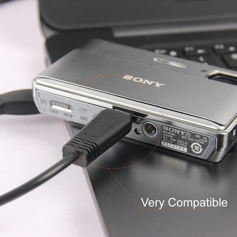 [Australia - AusPower] - Replacement VMC-MD3 USB Charging Cable Compatible with Sony Digital Camera DSC-W350D W360 W380 W390 W570 TX100 TX66 H70 HX100 HX9 HX7 HX7V and More (4.9ft) 