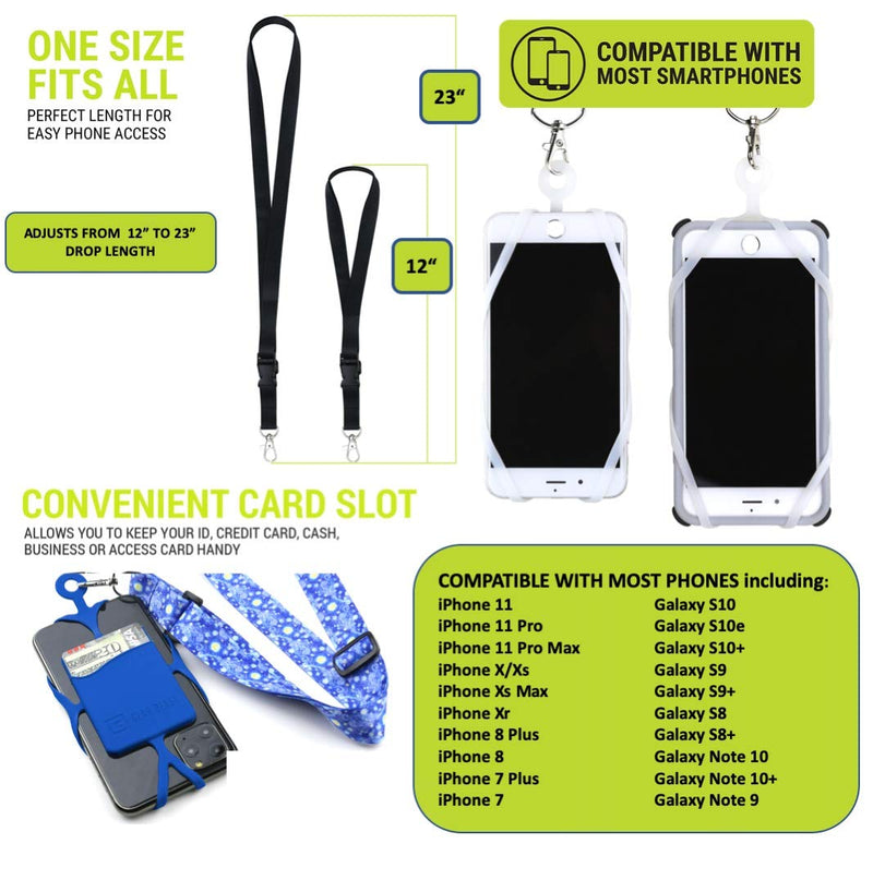 [Australia - AusPower] - Gear Beast Cell Phone Lanyard - Universal Mobile Phone Lanyard with Case Holder, Card Pocket, Soft Neck Strap, and Adjustable Clip - Compatible with iPhone, Galaxy & Most Smartphones - I love Dogs 