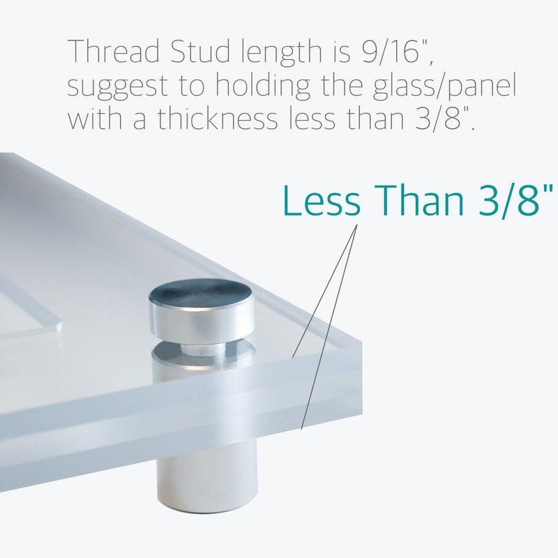 [Australia - AusPower] - Lantee Sign Standoffs - Glass Standoff Wall Mounts Screws Hardware Kit, Stainless Steel Standoff Bolts, 12x20mm, 20 Pcs 1/2" x 3/4" 