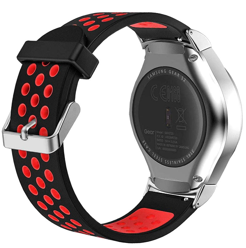 [Australia - AusPower] - Ekezon 20mm 22mm Quick Release Watch Bands, Soft Silicone Rubber Replacement Band Sport Smartwatch Lightweight Straps for Men Women Black Red 