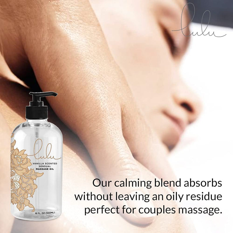 [Australia - AusPower] - Lulu Lavender Massage Oil 16oz & Lulu Vanilla Massage Oil 16oz 