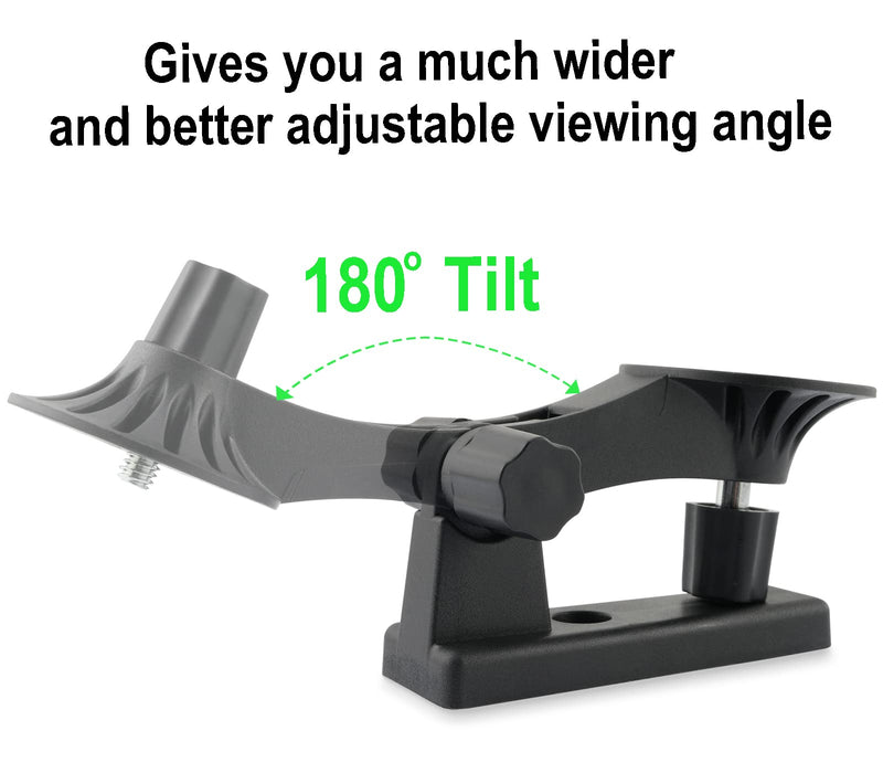 [Australia - AusPower] - Wall Mount Compatible for Blink Mini Pan-Tilt Mount for Ceiling Mounting Kit 180 Degree Adjustable (Black)… Black 