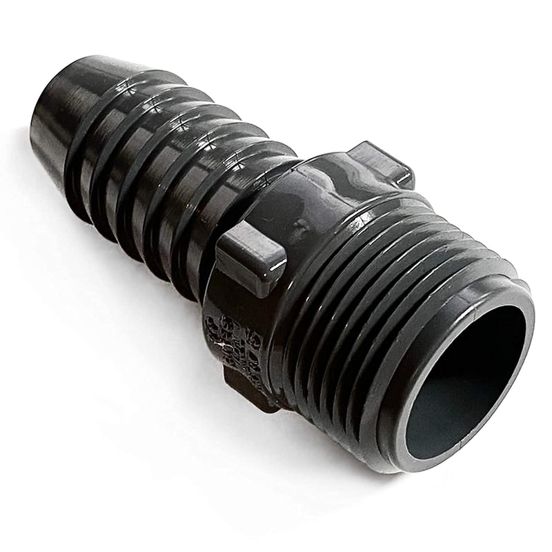 [Australia - AusPower] - Barbed Hose Connector 3/4 inch PVC - SCH 40 3/4 Inch Barbed Insert x 3/4 Inch MNPT Male Pipe Thread PVC Adapter Fitting - PVC 