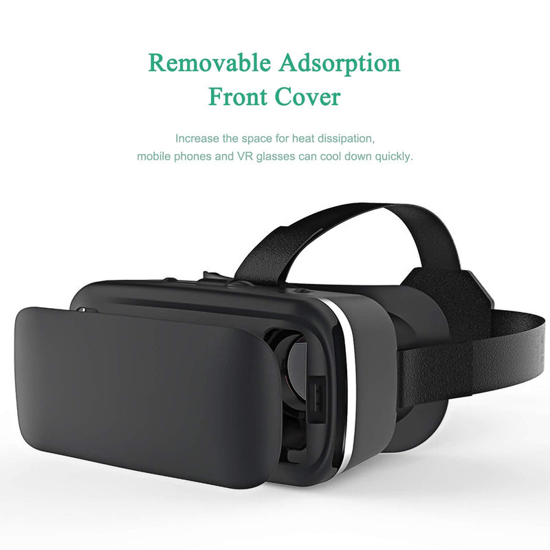 [Australia - AusPower] - VR Headset Virtual Reality VR 3D Glasses Virtual Reality Goggles, Controller, Adjustable VR Glasses Support 4.6-7 Inches [with Gamepad] 