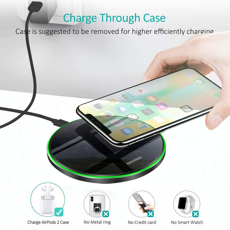[Australia - AusPower] - Wireless Charger, Qi-Certified 30W Max Fast Charging Pad Compatible with Samsung Galaxy S21,S21 Ultra,S21+,S20 fe,S20,Note 20/10,Google Piexl,LG,and More(30W Mirror) 