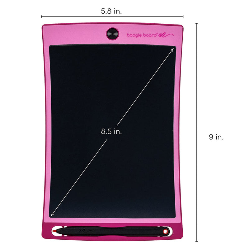 [Australia - AusPower] - Boogie Board Jot Reusable Writing Tablet- Includes 8.5 in LCD Writing Tablet, Instant Erase, Stylus Pen, Built in Magnets and Kickstand, Flamingo Pink 