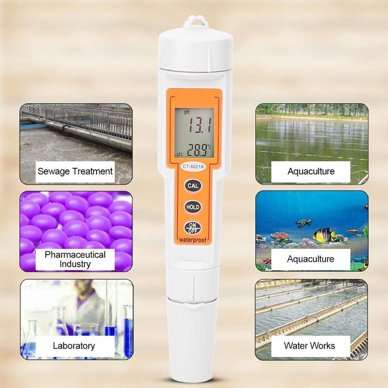 [Australia - AusPower] - CT6021A PH Meter High Accuracy Water Quality Tester for Swimming Pool Aquarium 