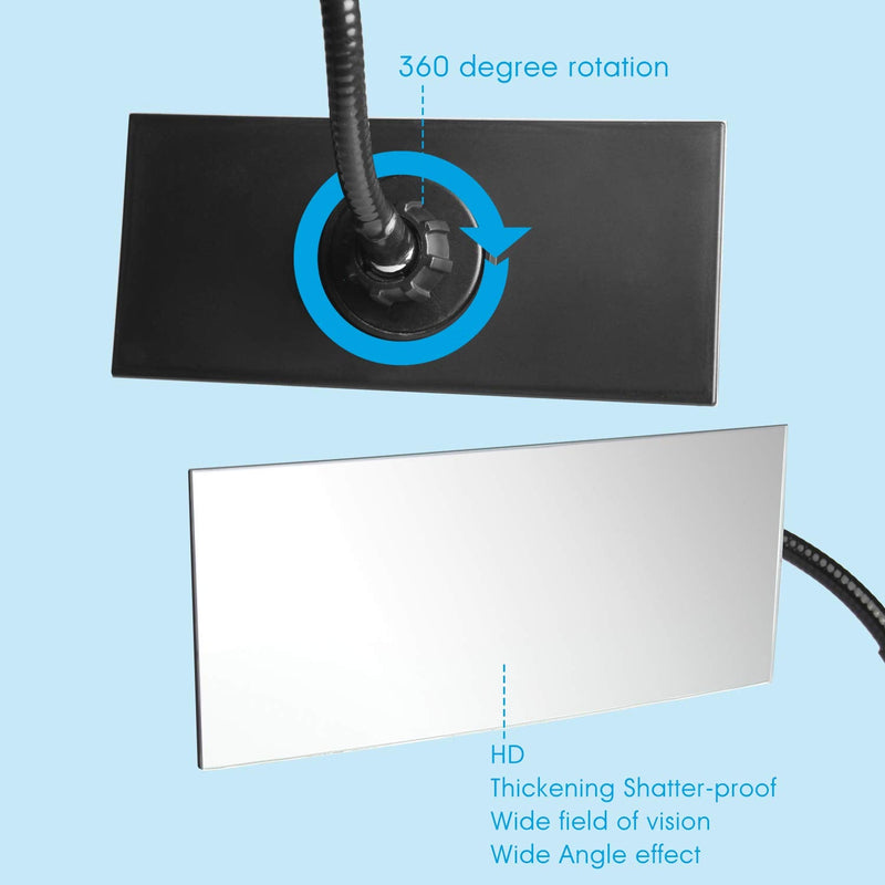 [Australia - AusPower] - Clip On Cubicle Mirror, Computer Rearview Mirror, Convex Mirror for Personal Safety or Security Cabinet Desk Rear View Monitors (7.28" Rectangle Mirror) by CQNET 