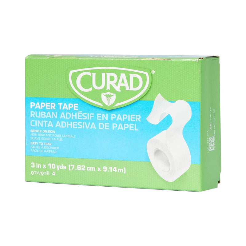 [Australia - AusPower] - Curad Paper First Aid Tape, Medical Paper Tape, Each Roll is 3" x 10 yd (Box of 4 Rolls) 