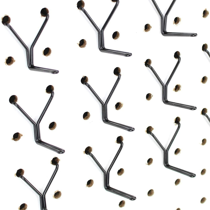 [Australia - AusPower] - Steel Pegboard Hooks 50-Pack 1" L-Hook - Will Not Fall Out - Fits Any Peg Board - Black - Organize Tools, Accessories, Workbench, Garage Storage, Kitchen, Craft or Hobby Supplies, Jewelry, Retail 1” - 50Pack 