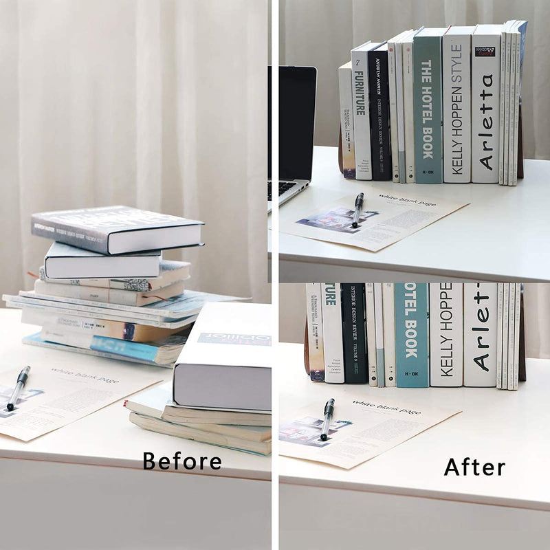 [Australia - AusPower] - Muso Wood Bookends Support for Shelves,Decorative Book Ends for Heavy Books/Office Files/Magazine 5.51” x 4.72” x 4.25”(Walnut Wood) Walnut 