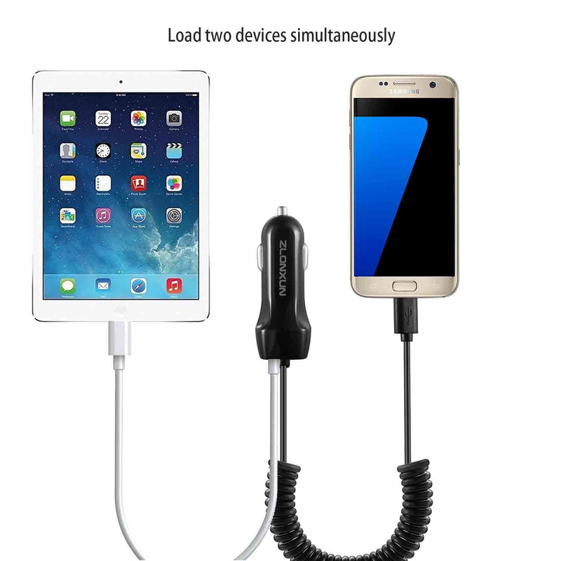[Australia - AusPower] - Car Charger with Micro USB Cable for Samsung Galaxy S7 /S7 Edge/S6/J7/J8/A10/J6/A9,LG K20/K30/G4/Stylo 3,Motorola X/Moto E7/E6/G5,HTC m9/m8,Other Micro USB Devices 