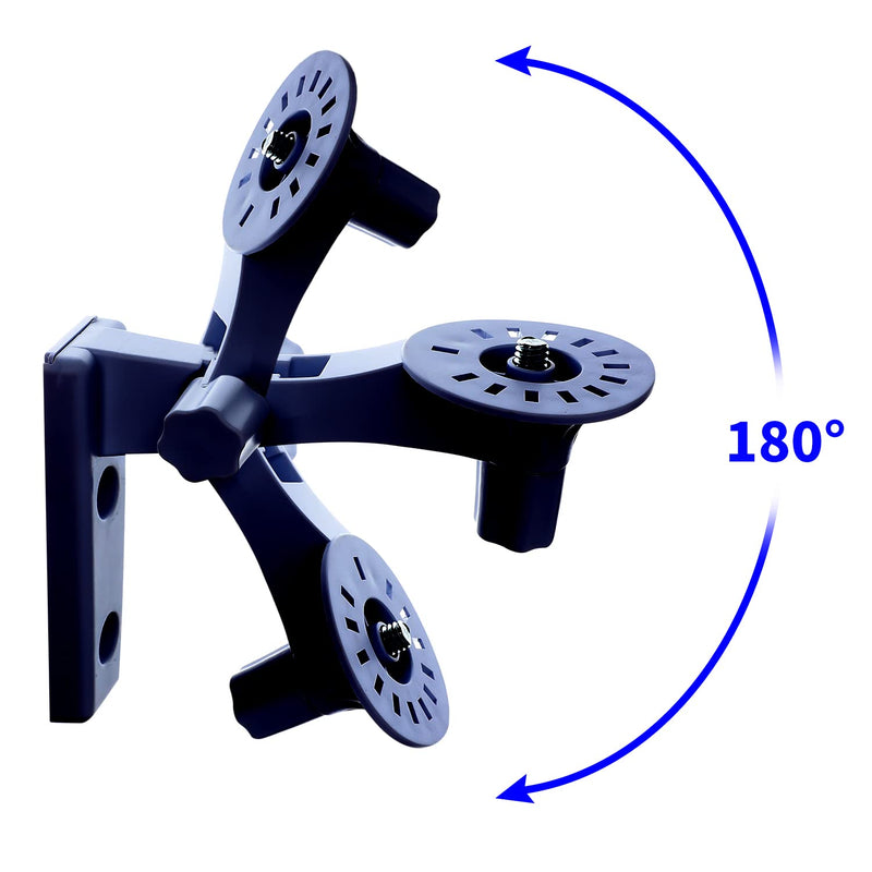 [Australia - AusPower] - OYOCAM Camera Wall Mount Adjustable Angles Bracket Compatible with Blink Mini Pan-Tilt Camera WYZE Cam Pan V3, 180 Degree Rotation for Camera Wall/Ceiling Indoor/Outdoor Mounting Bracket, Black 1 Pack black wall mount 
