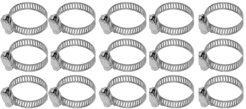 [Australia - AusPower] - YOUHO 5 pcs 1/4"(7mm) Brass Tee Barb Fittings for 1/4" ID Hose,15 pcs Stainless Steel Pipe Clamps,3 Way Union Intersection for Water/Fuel/Air(tee Hose Connector) 